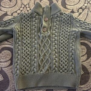 GAP Kids Olive Green Cable Knit Sweater
